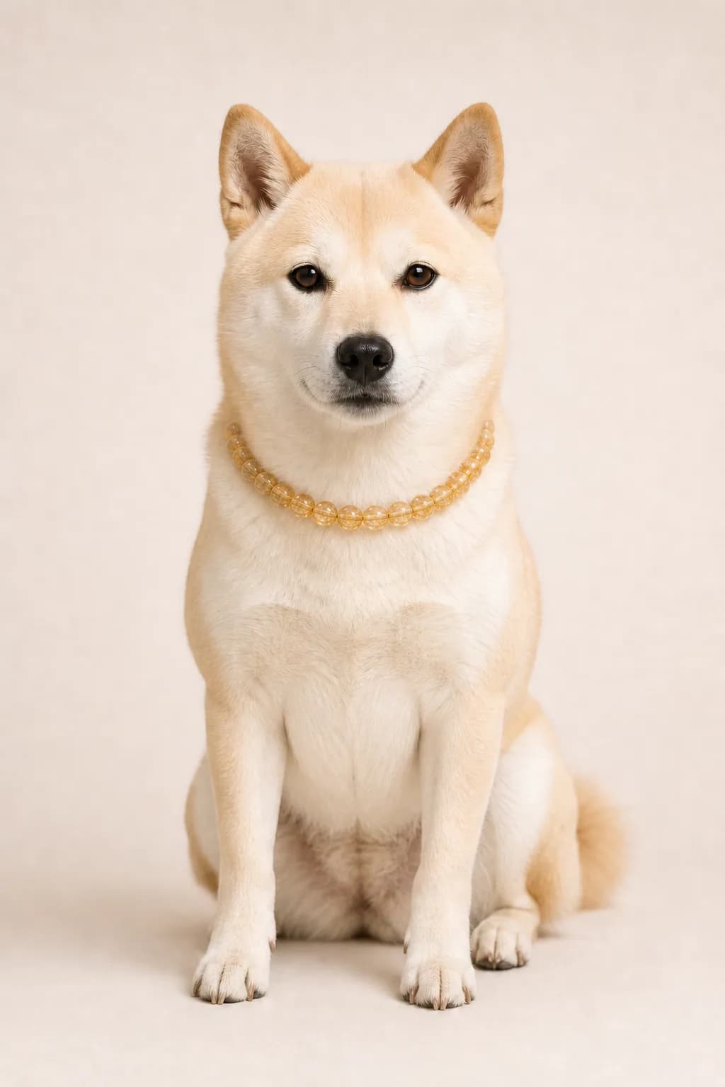 Dog wearing the Citrine Solstice collar